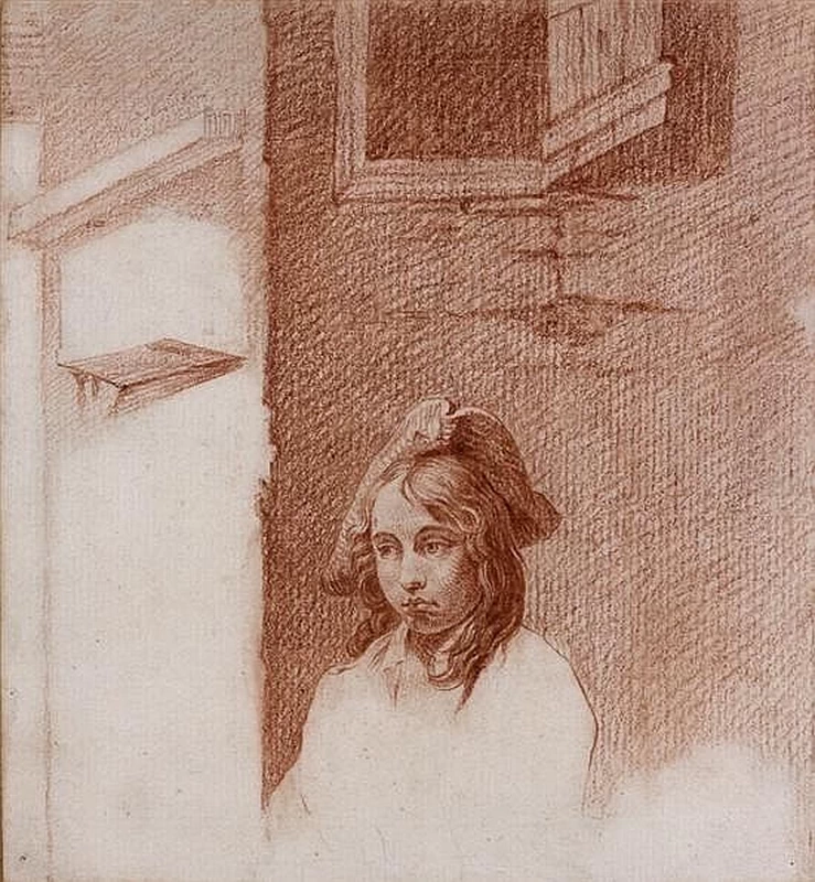  61-Michel Martin Drolling-Studio di testa di giovane 